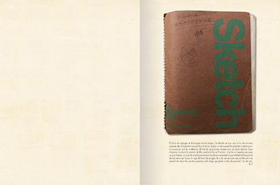 Vue d'une double page intérieure du livre "Paris-Matic" de Bernard Plossu